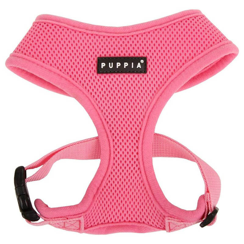 Puppia Soft Dog Harness No Choke, Pink, Medium